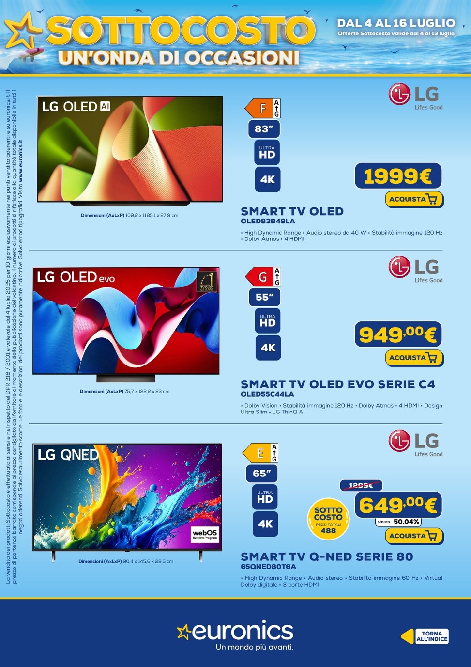 euronics - Volantino Euronics valido dal 04/07 al 16/07 - page: 34 euronics - Volantino Euronics valido dal 04/07 al 16/07 - page: 34