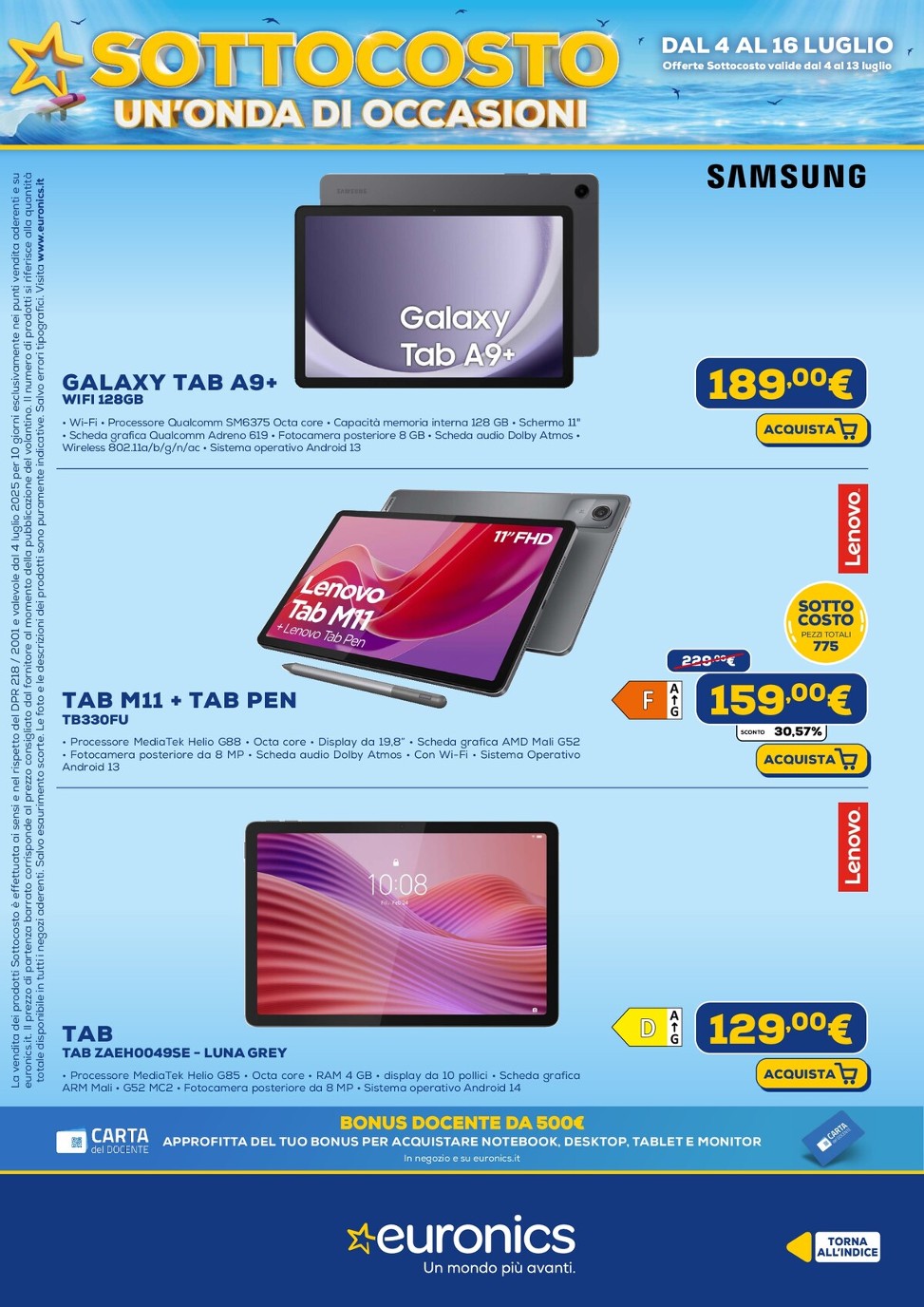 euronics - Volantino Euronics valido dal 04/07 al 16/07 - page: 20 euronics - Volantino Euronics valido dal 04/07 al 16/07 - page: 20