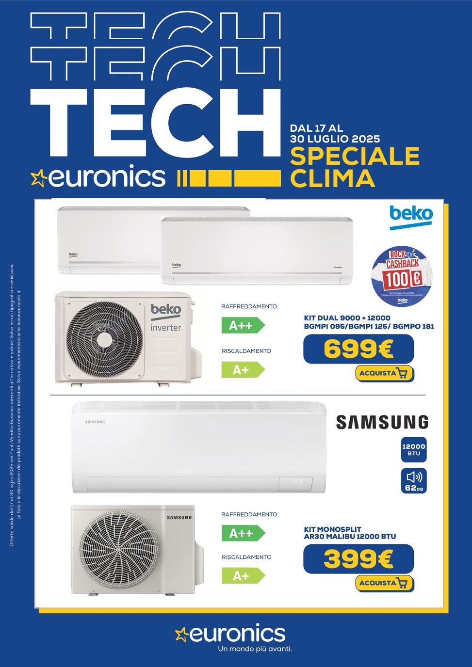 euronics - Volantino Euronics - Speciale Clima valido dal 17/07 al 30/07