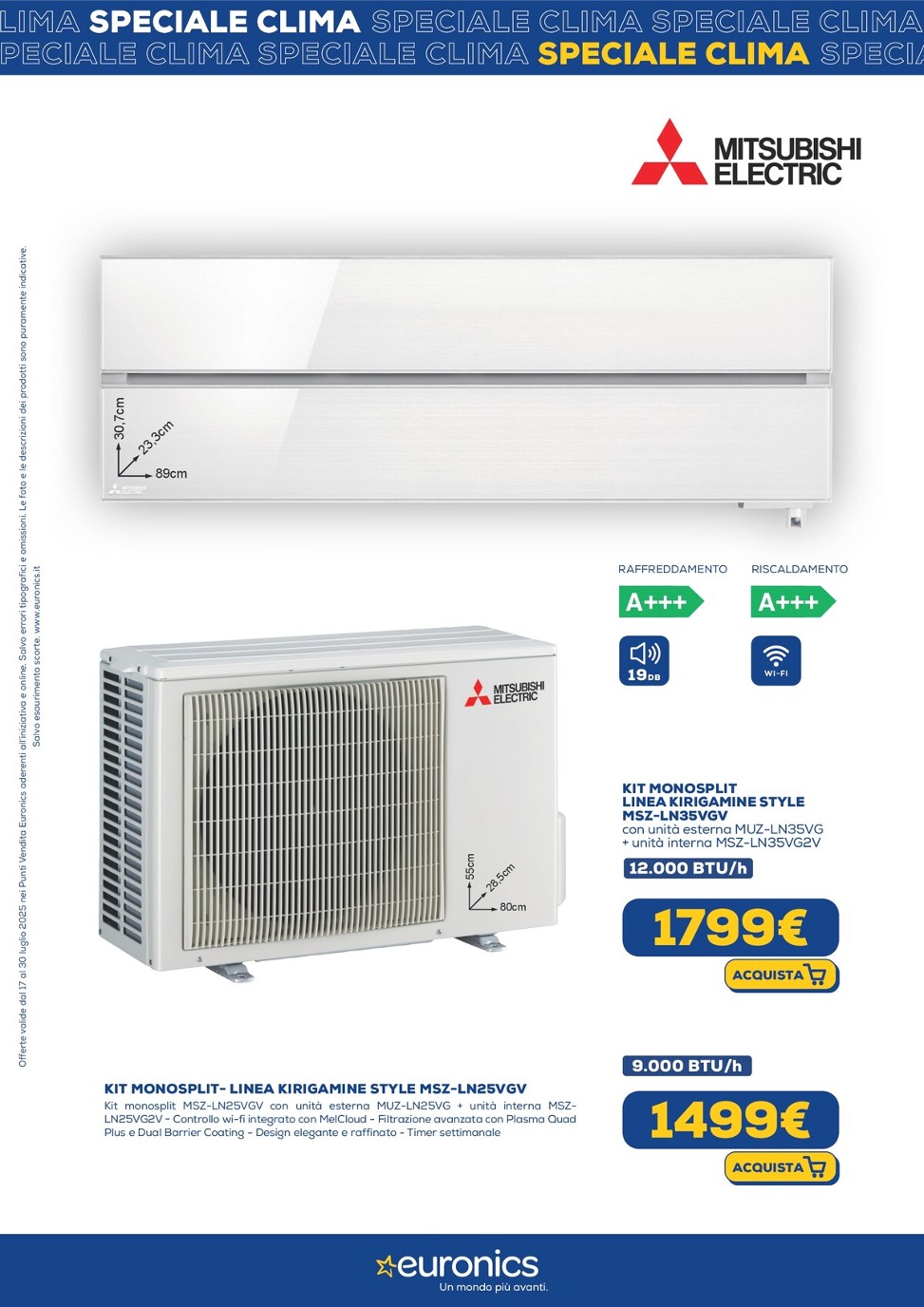 euronics - Volantino Euronics - Speciale Clima valido dal 17/07 al 30/07 - page: 9