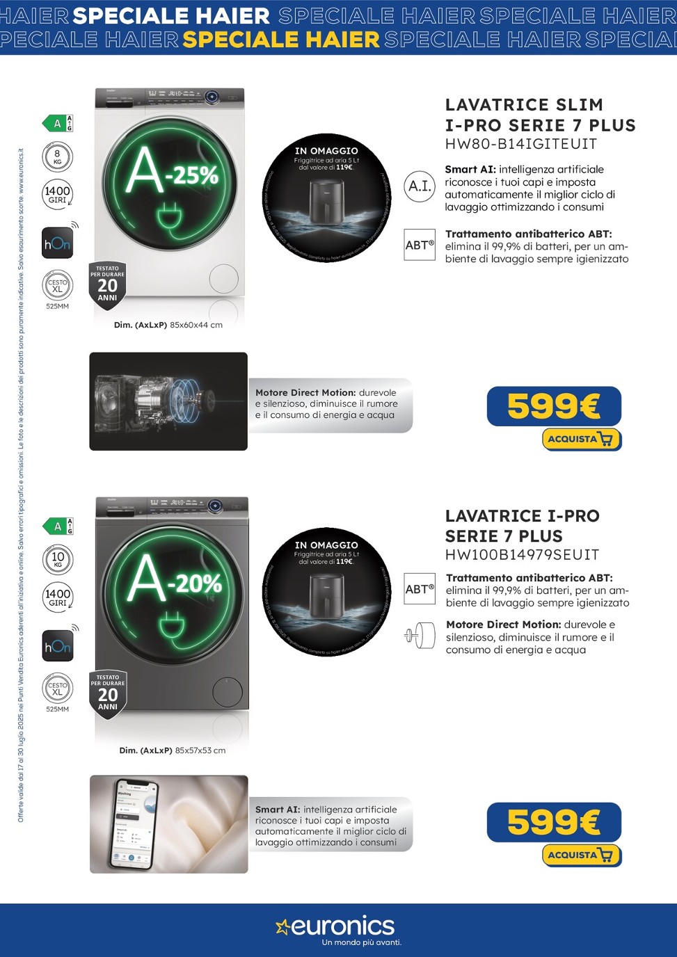 euronics - Volantino Euronics - Speciale Haier valido dal 17/07 al 30/07 - page: 12