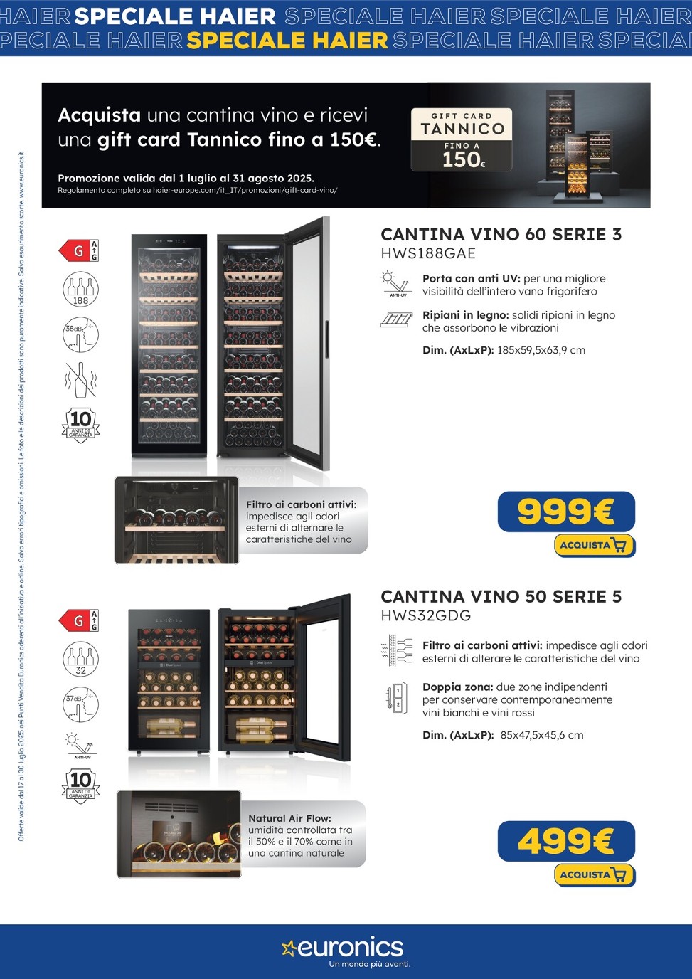 euronics - Volantino Euronics - Speciale Haier valido dal 17/07 al 30/07 - page: 8