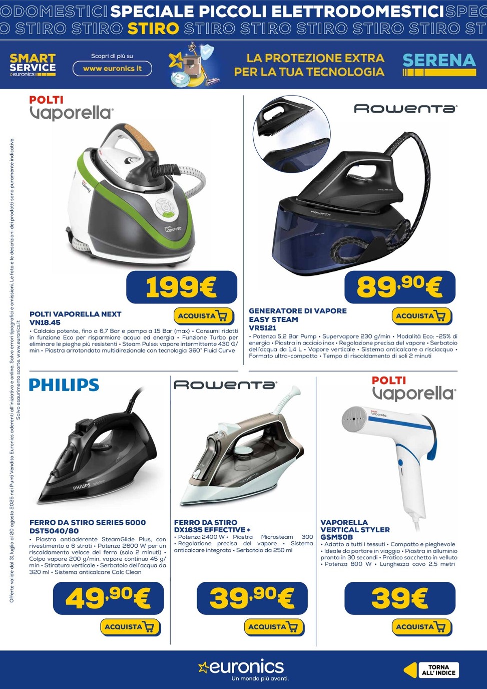 euronics - Volantino Euronics - Piccoli Elettrodomestici valido dal 31/07 al 20/08 - page: 10