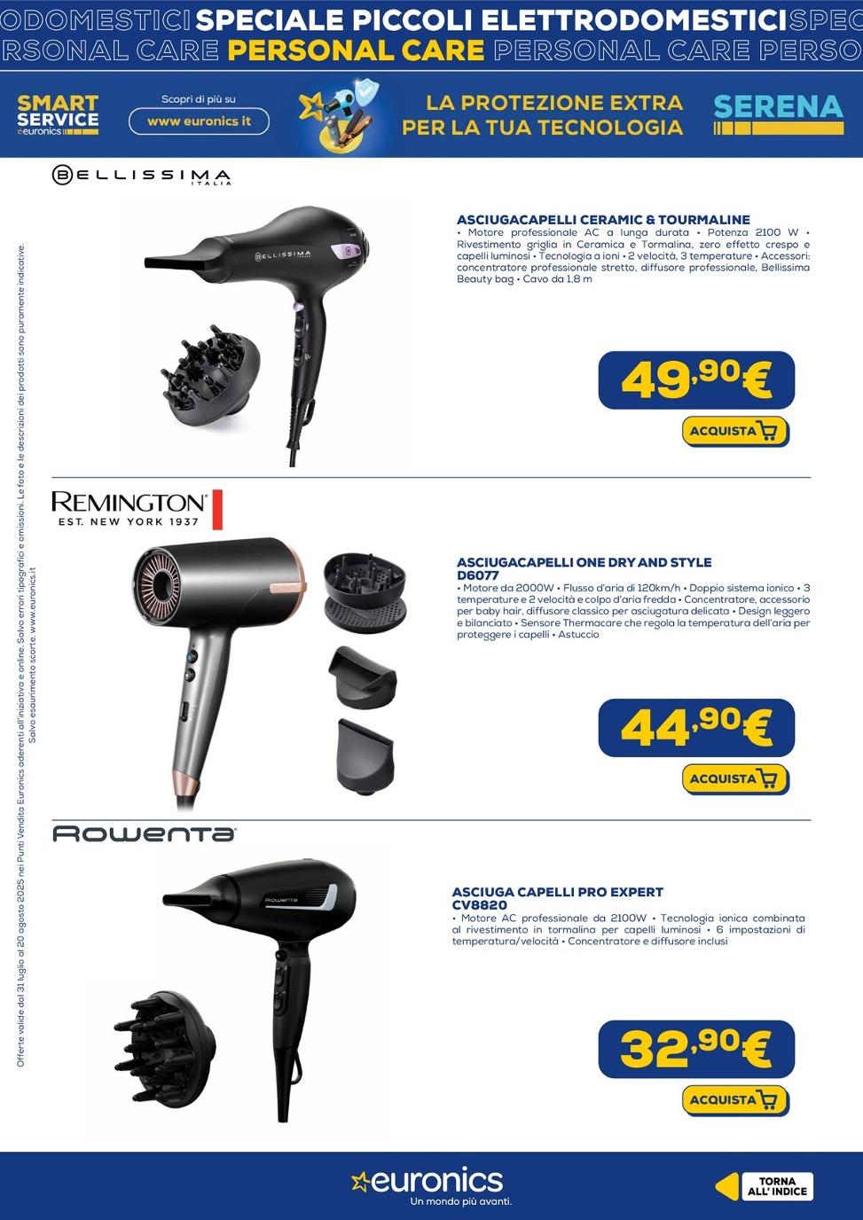 euronics - Volantino Euronics - Piccoli Elettrodomestici valido dal 31/07 al 20/08 - page: 21