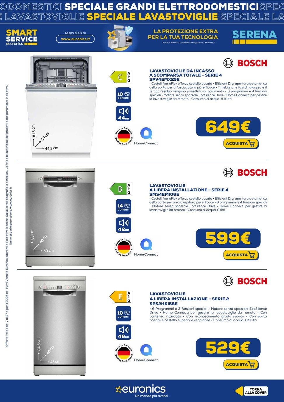 euronics - Volantino Euronics - Speciale Lavastoviglie valido dal 07/08 al 27/08 - page: 5