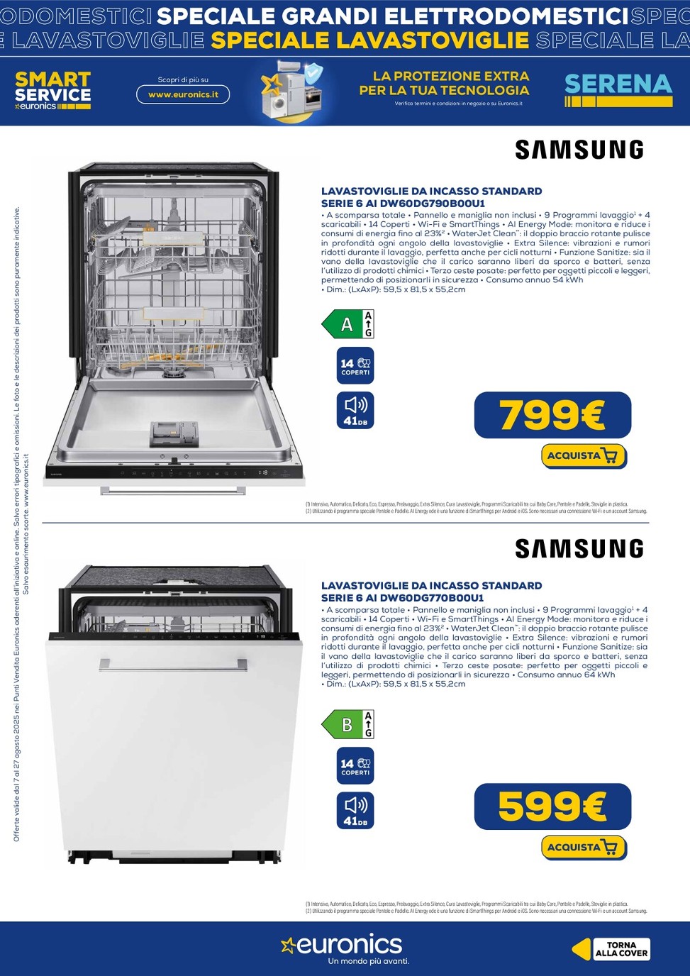euronics - Volantino Euronics - Speciale Lavastoviglie valido dal 07/08 al 27/08 - page: 10