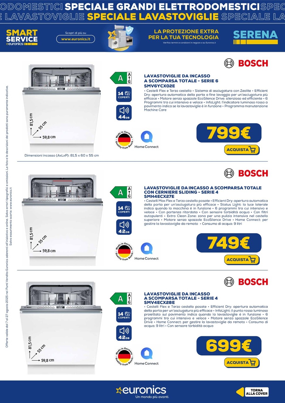 euronics - Volantino Euronics - Speciale Lavastoviglie valido dal 07/08 al 27/08 - page: 6