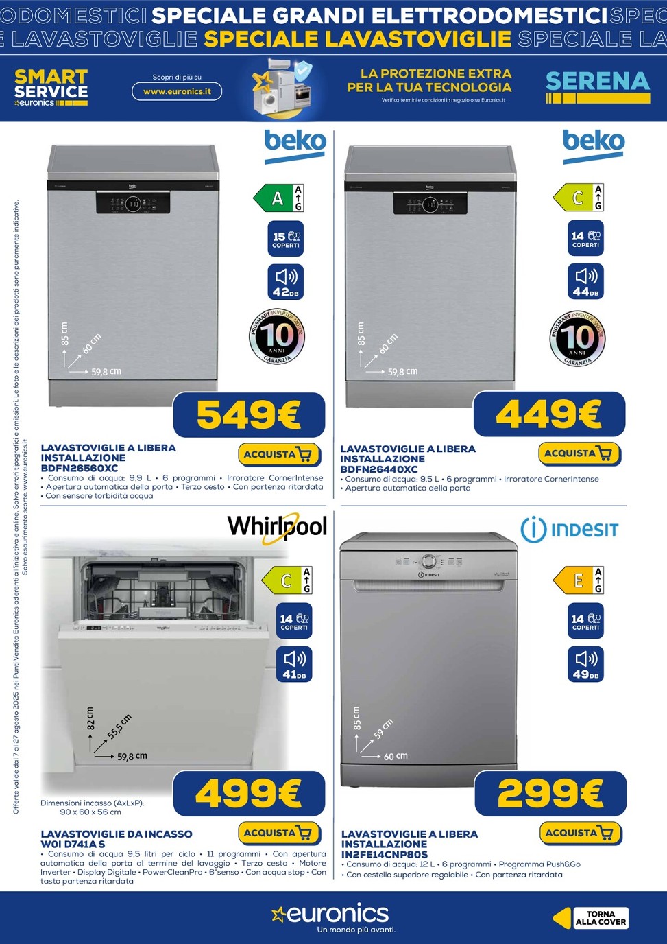 euronics - Volantino Euronics - Speciale Lavastoviglie valido dal 07/08 al 27/08 - page: 3
