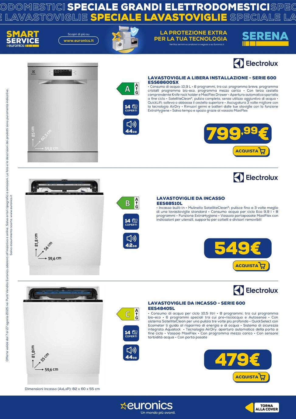 euronics - Volantino Euronics - Speciale Lavastoviglie valido dal 07/08 al 27/08 - page: 11
