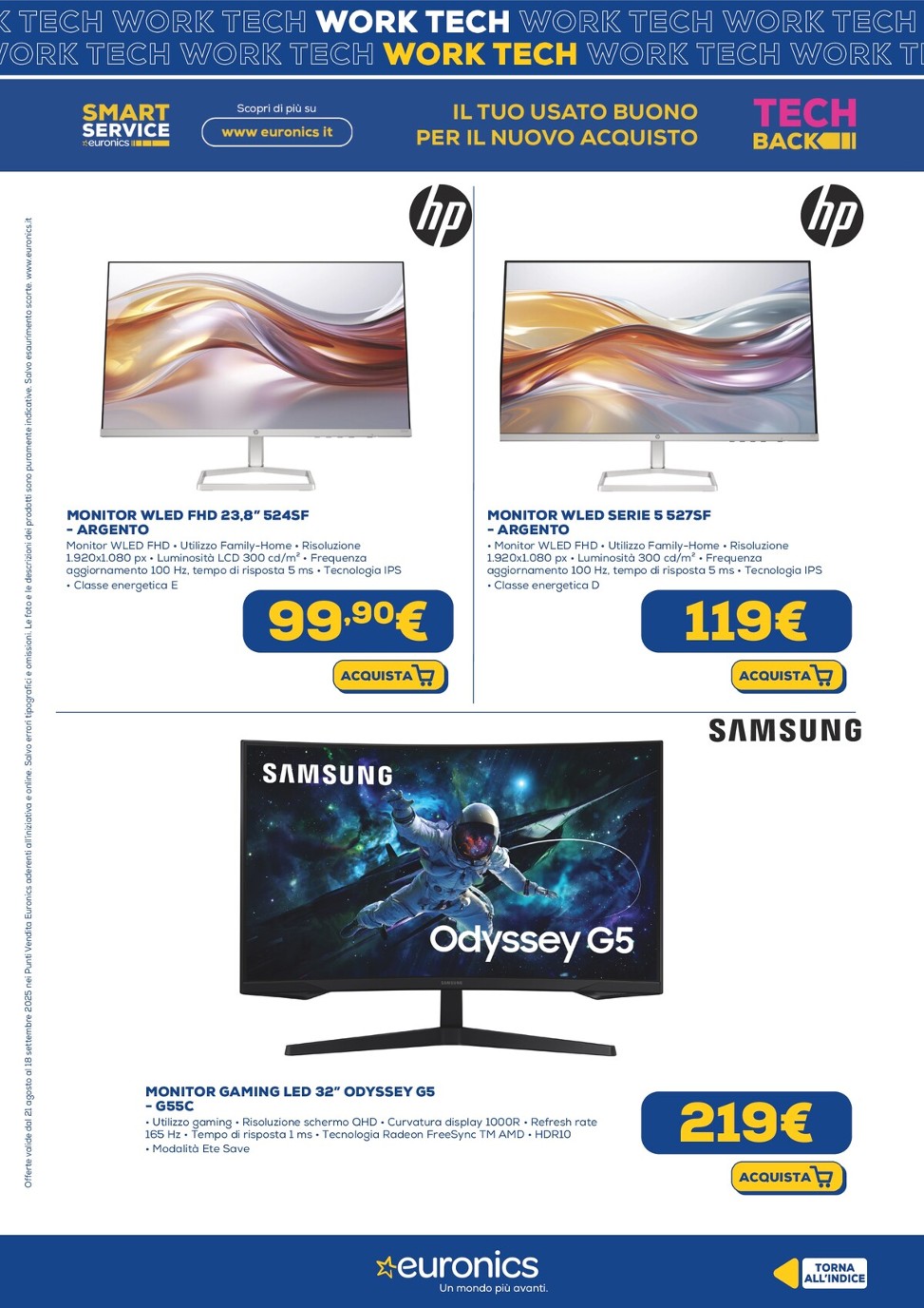 euronics - Volantino Euronics - Work Tech valido dal 21/08 al 18/09 - page: 14