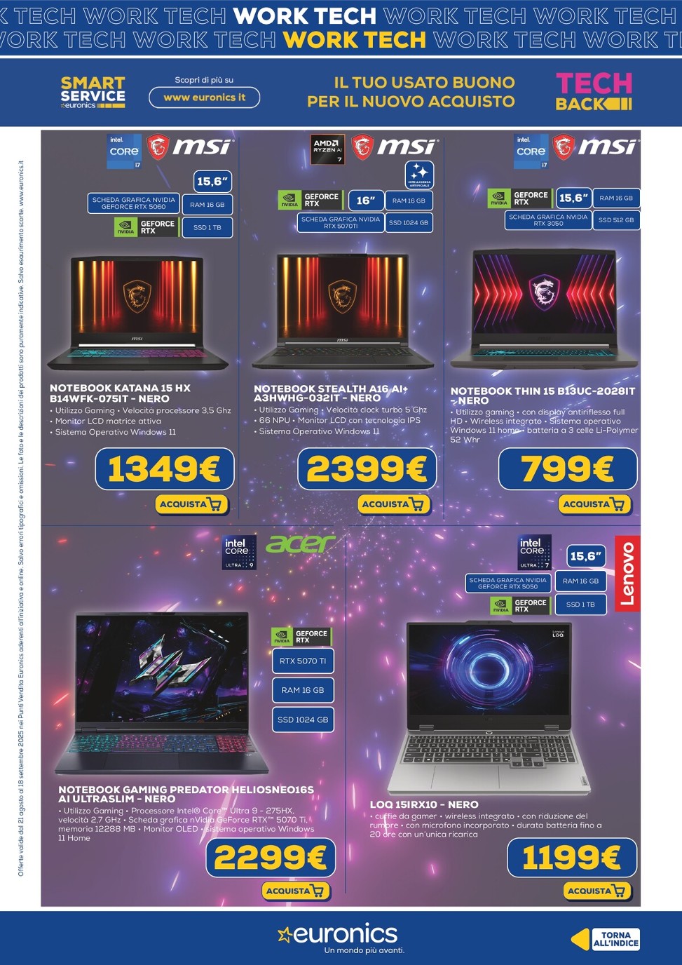 euronics - Volantino Euronics - Work Tech valido dal 21/08 al 18/09 - page: 8