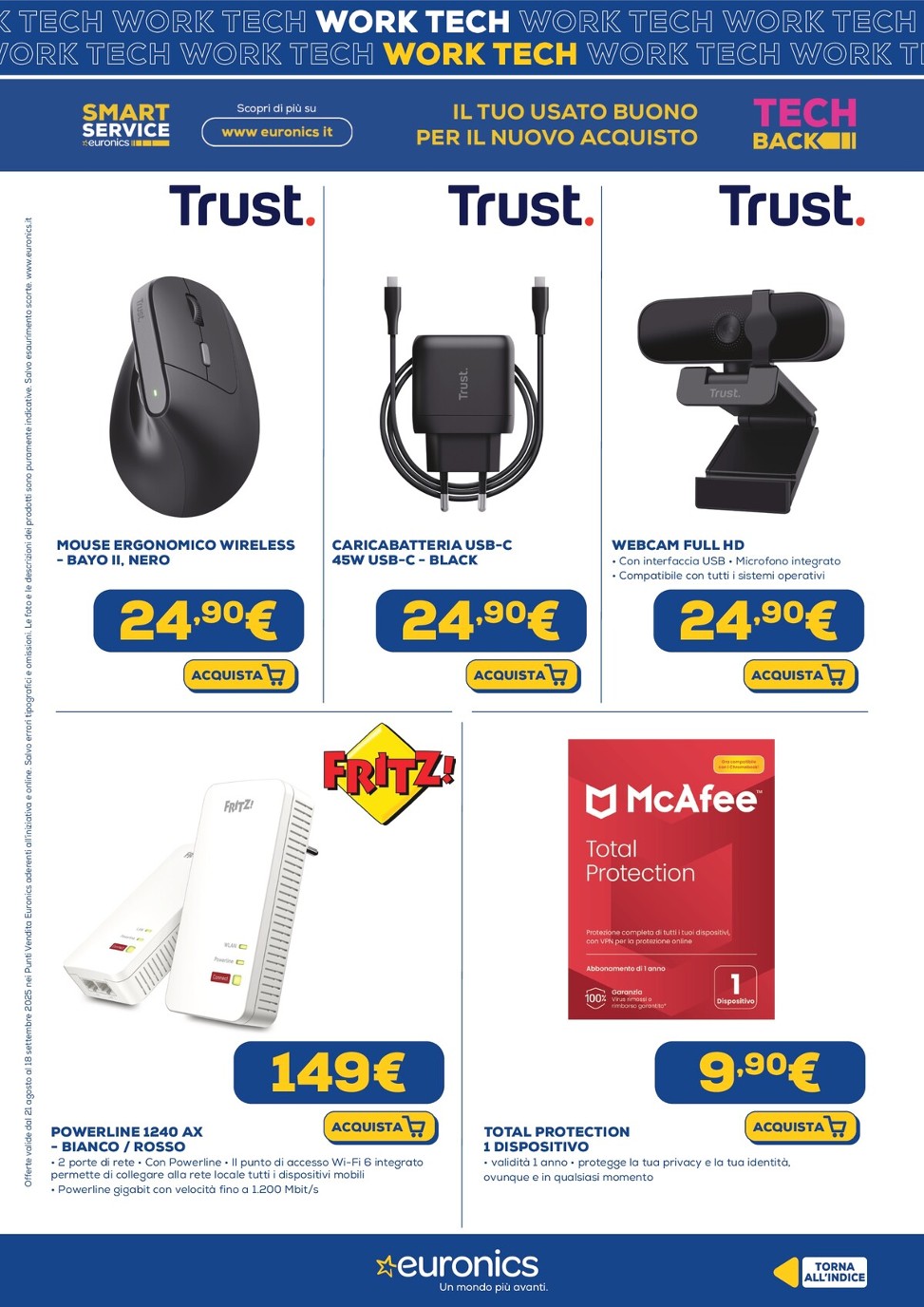 euronics - Volantino Euronics - Work Tech valido dal 21/08 al 18/09 - page: 17
