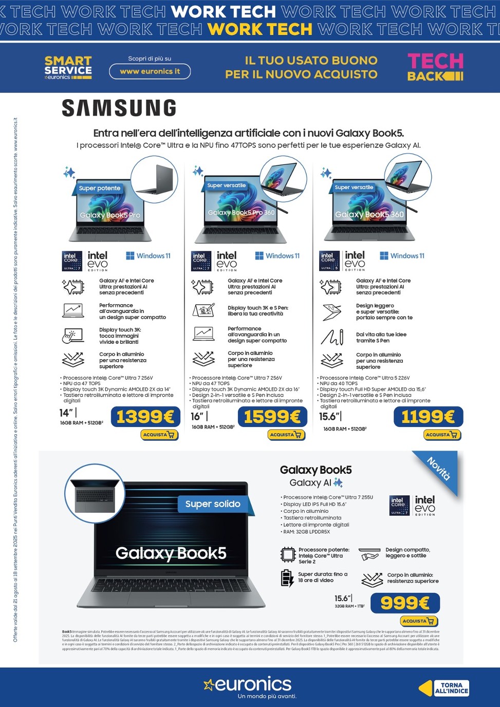 euronics - Volantino Euronics - Work Tech valido dal 21/08 al 18/09 - page: 7