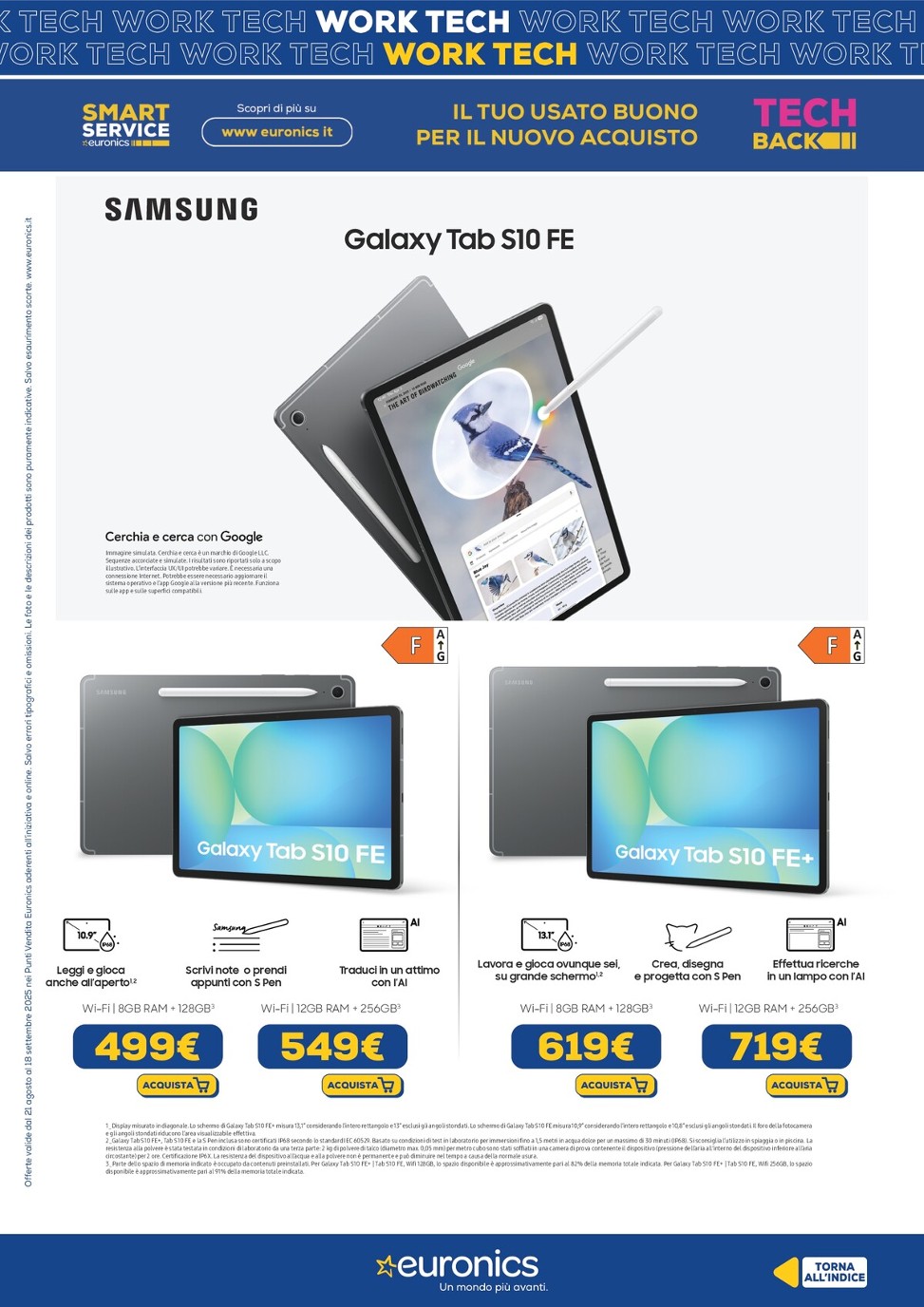 euronics - Volantino Euronics - Work Tech valido dal 21/08 al 18/09 - page: 12