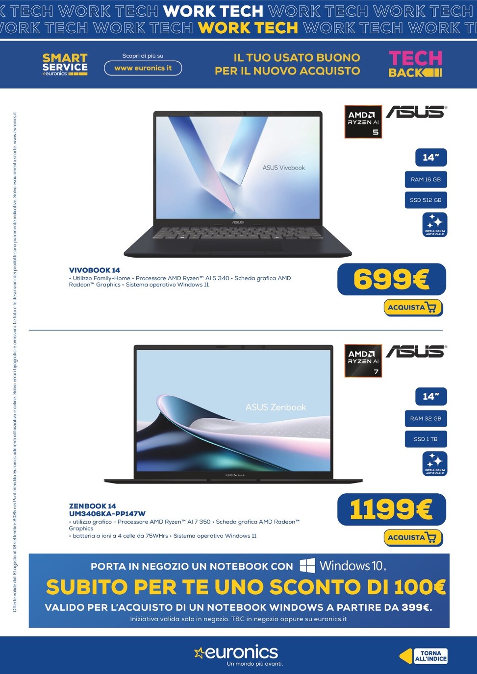 euronics - Volantino Euronics - Work Tech valido dal 21/08 al 18/09 - page: 4
