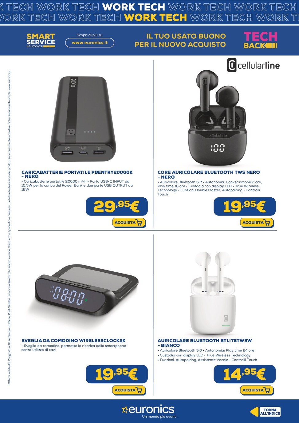 euronics - Volantino Euronics - Work Tech valido dal 21/08 al 18/09 - page: 25