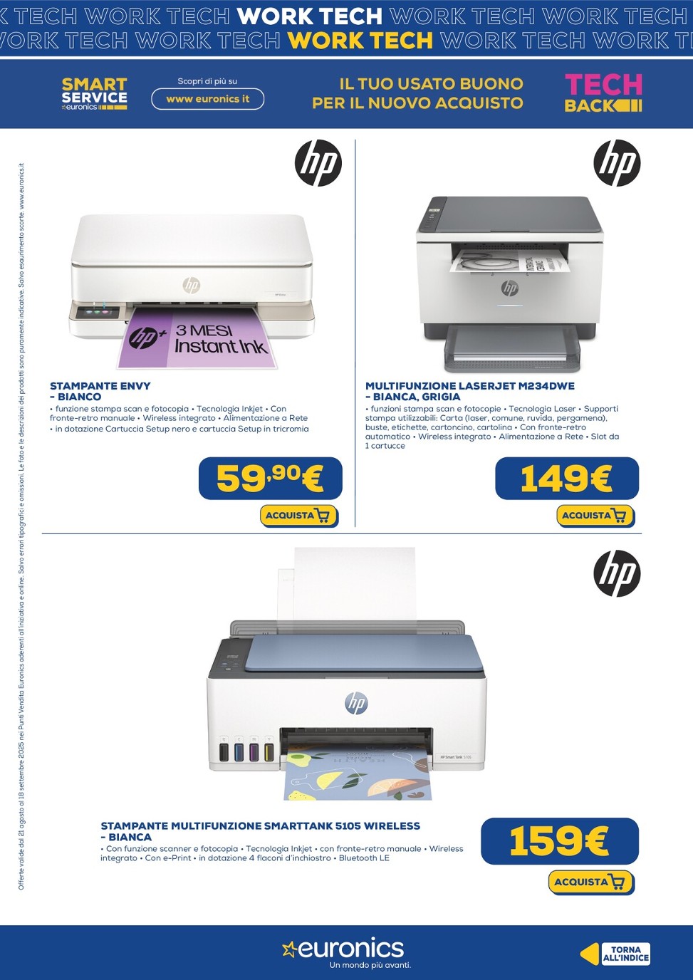 euronics - Volantino Euronics - Work Tech valido dal 21/08 al 18/09 - page: 11