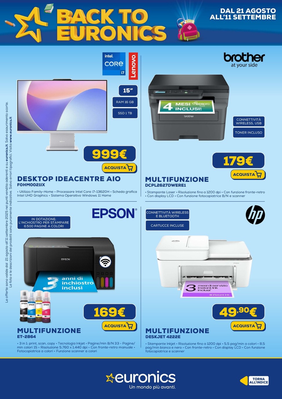euronics - Volantino Euronics valido dal 21/08 al 11/09 - page: 11 euronics - Volantino Euronics valido dal 21/08 al 11/09 - page: 11
