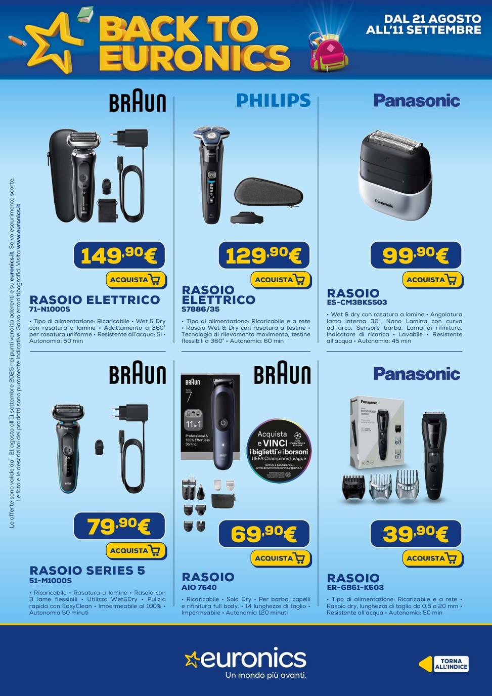 euronics - Volantino Euronics valido dal 21/08 al 11/09 - page: 48 euronics - Volantino Euronics valido dal 21/08 al 11/09 - page: 48