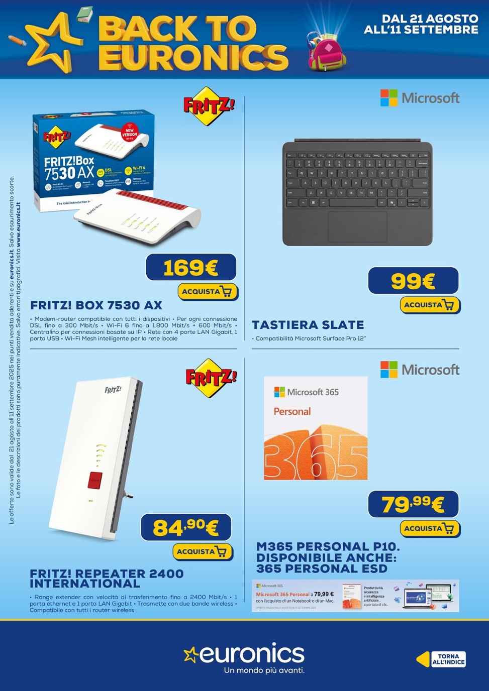 euronics - Volantino Euronics valido dal 21/08 al 11/09 - page: 54 euronics - Volantino Euronics valido dal 21/08 al 11/09 - page: 54