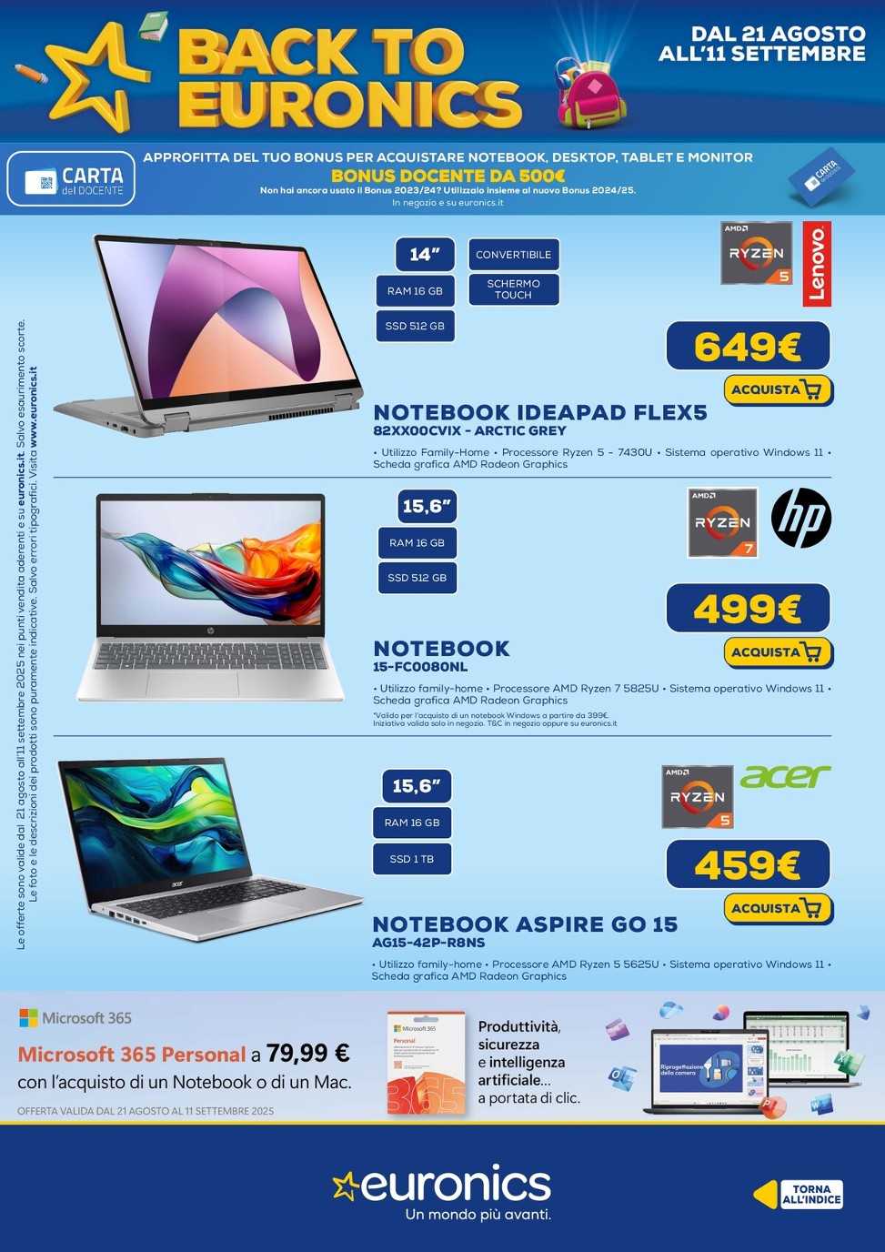 euronics - Volantino Euronics valido dal 21/08 al 11/09 - page: 7 euronics - Volantino Euronics valido dal 21/08 al 11/09 - page: 7