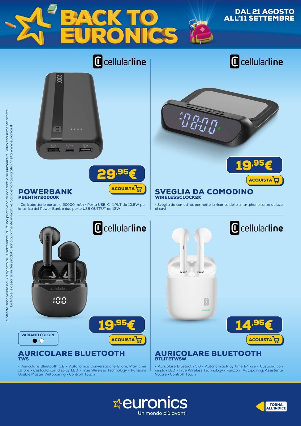 euronics - Volantino Euronics valido dal 21/08 al 11/09 - page: 25 euronics - Volantino Euronics valido dal 21/08 al 11/09 - page: 25