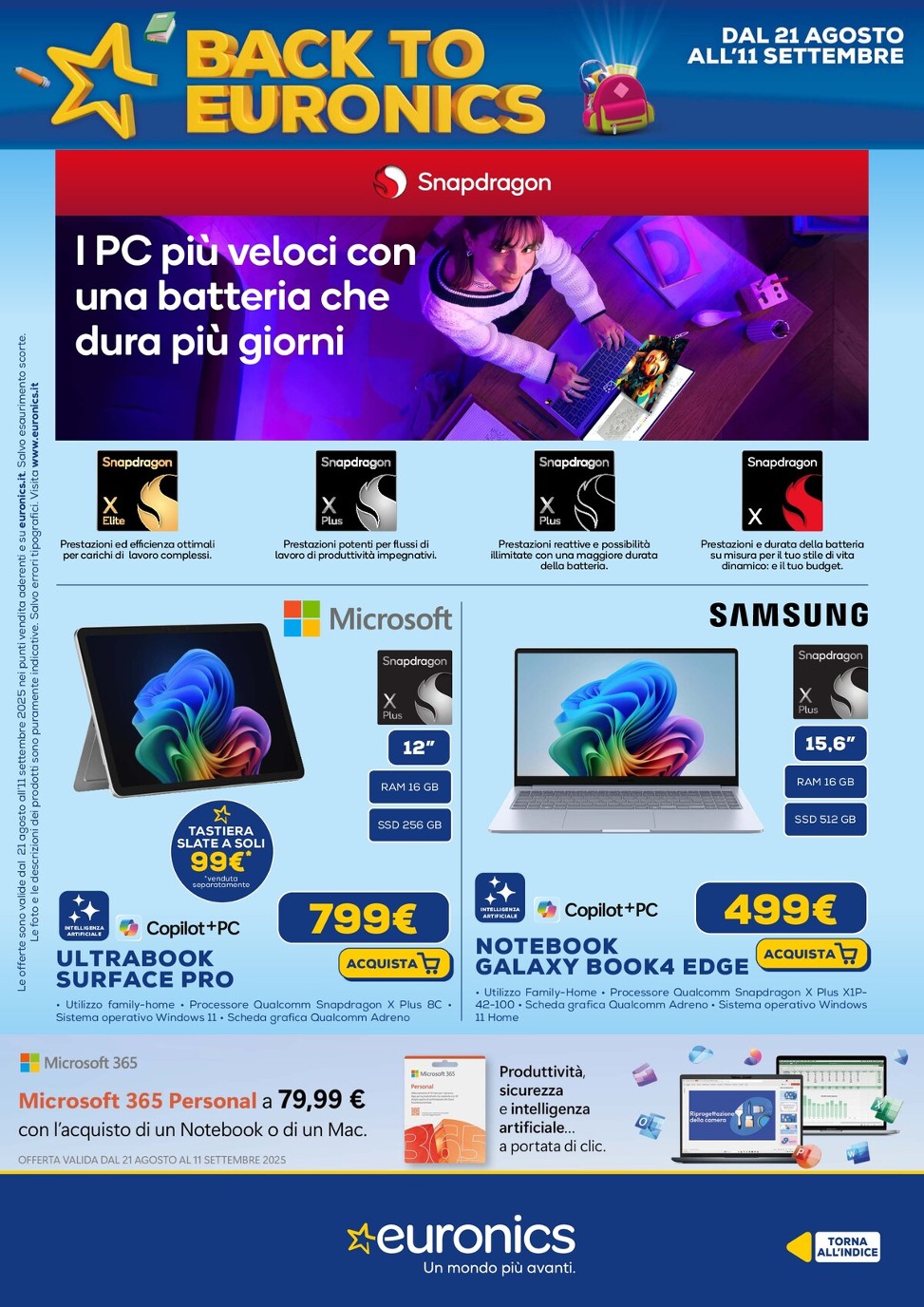 euronics - Volantino Euronics valido dal 21/08 al 11/09 - page: 4 euronics - Volantino Euronics valido dal 21/08 al 11/09 - page: 4