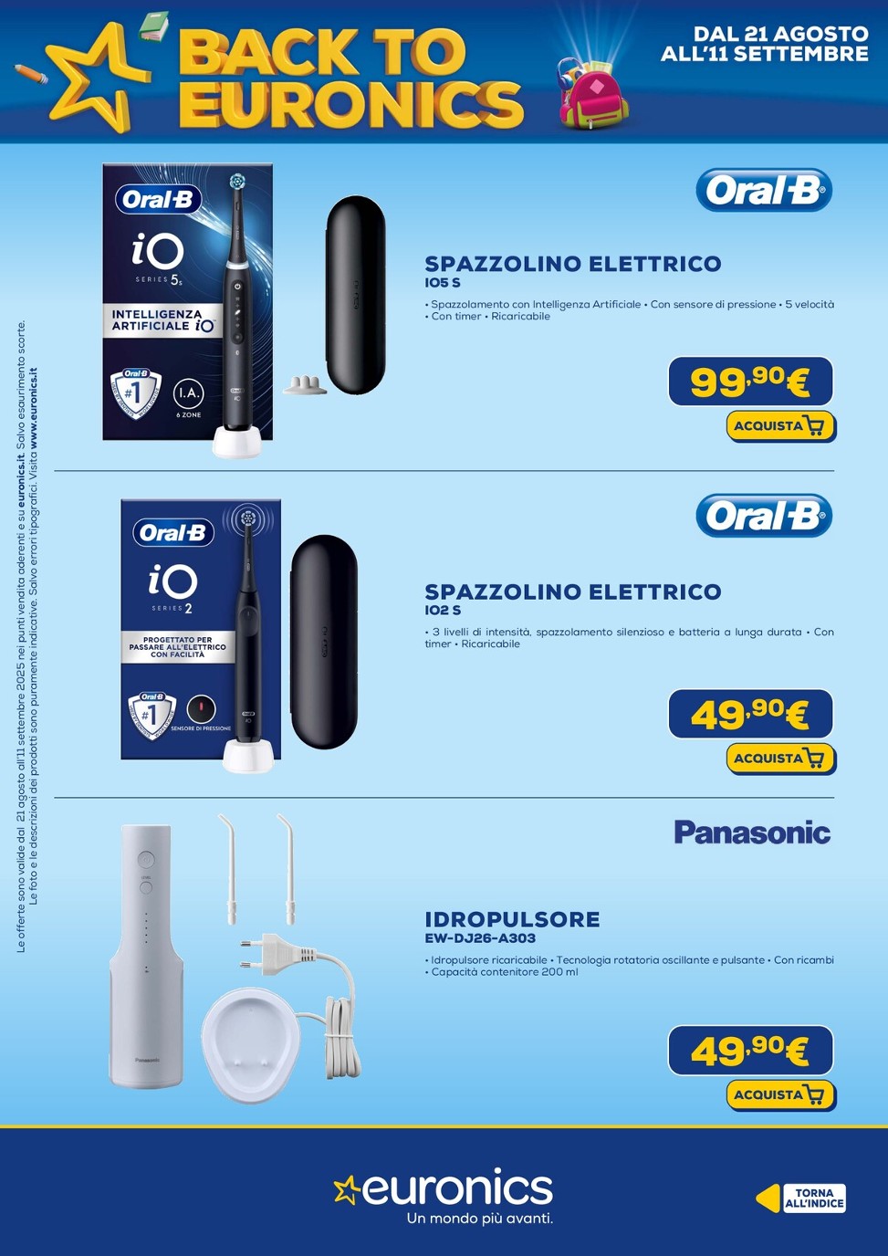 euronics - Volantino Euronics valido dal 21/08 al 11/09 - page: 49 euronics - Volantino Euronics valido dal 21/08 al 11/09 - page: 49