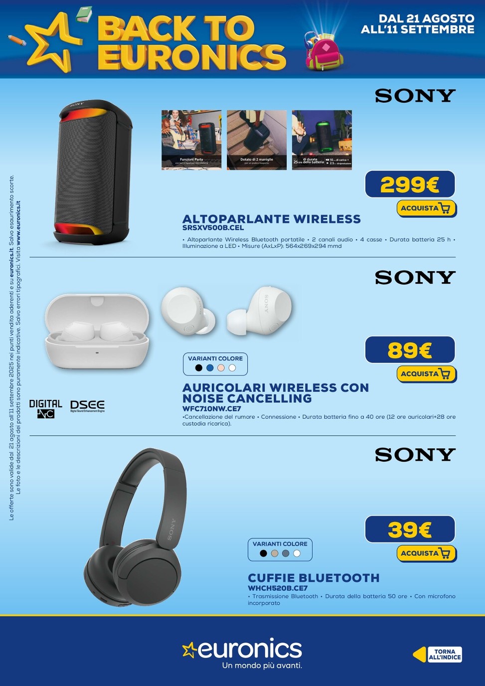 euronics - Volantino Euronics valido dal 21/08 al 11/09 - page: 21 euronics - Volantino Euronics valido dal 21/08 al 11/09 - page: 21