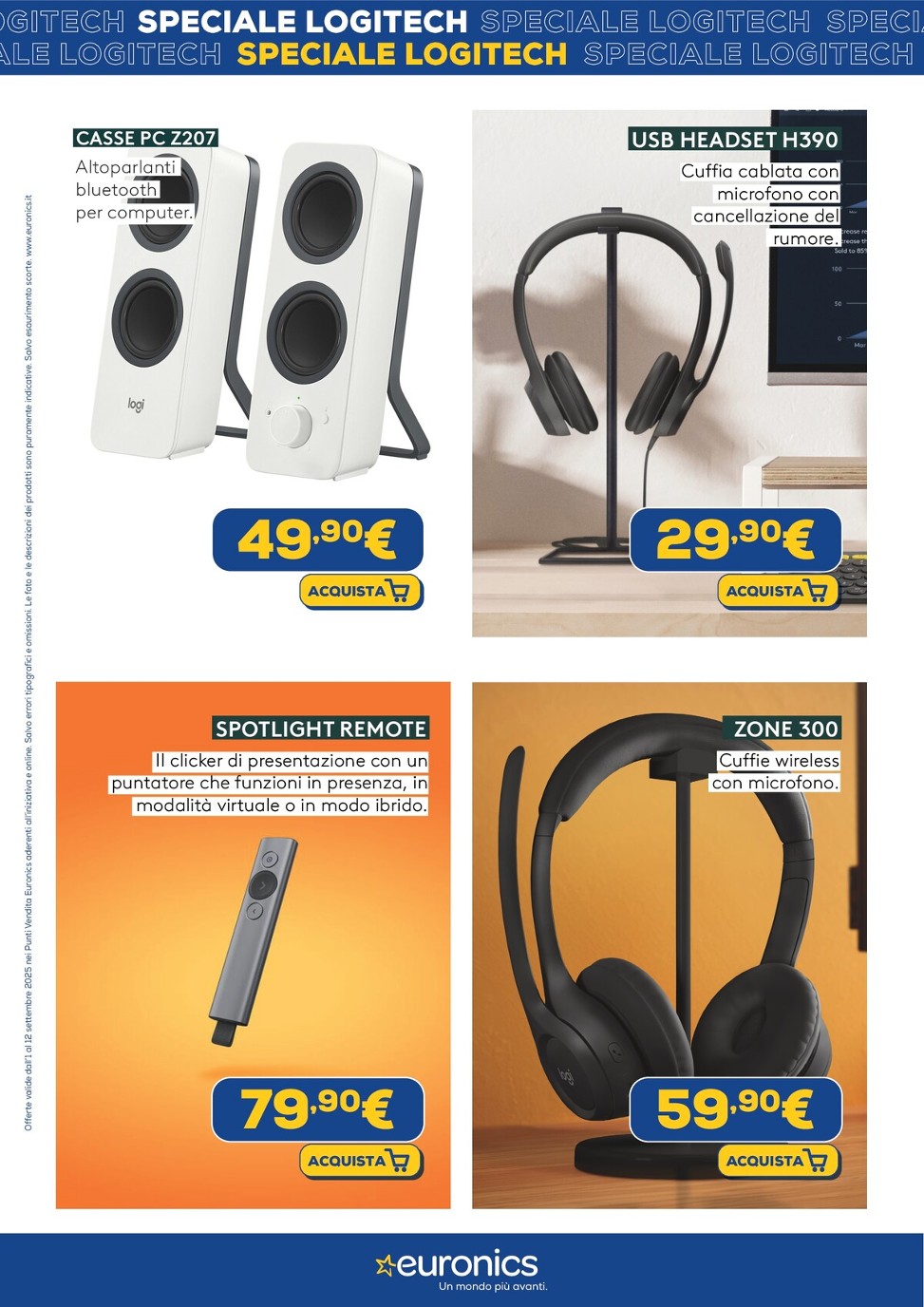euronics - Volantino Euronics - Speciale Logitech valido dal 01/09 al 12/09 - page: 7