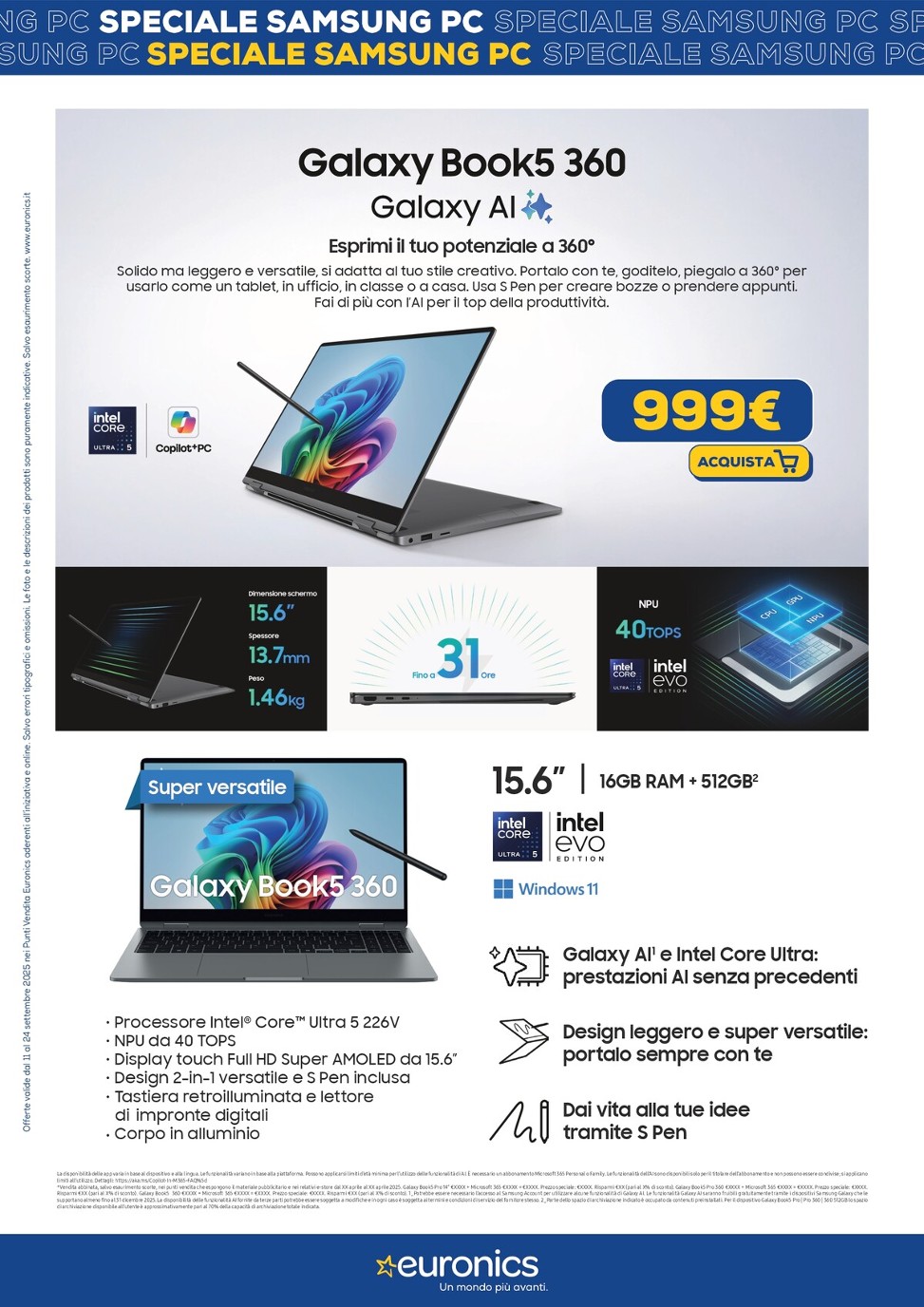 euronics - Volantino Euronics - Speciale Samsung Telefonia valido dal 11/09 al 24/09 - page: 2