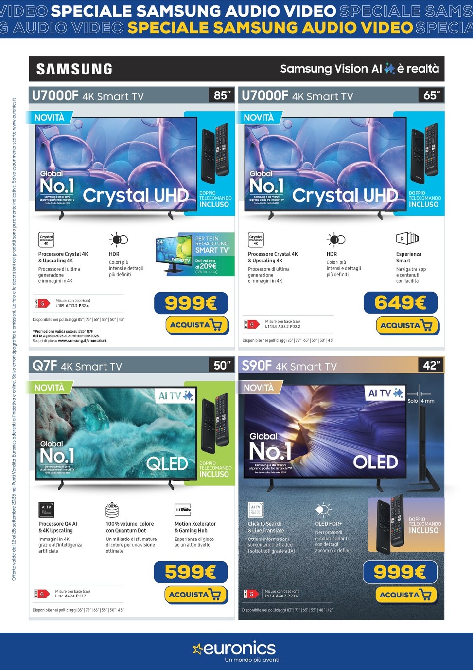 euronics - Volantino Euronics - Speciale Samsung Audio Video valido dal 12/09 al 25/09 - page: 2
