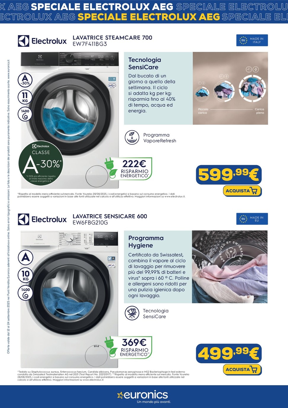euronics - Volantino Euronics - Speciale Electrolux AEG valido dal 12/09 al 24/09 - page: 4