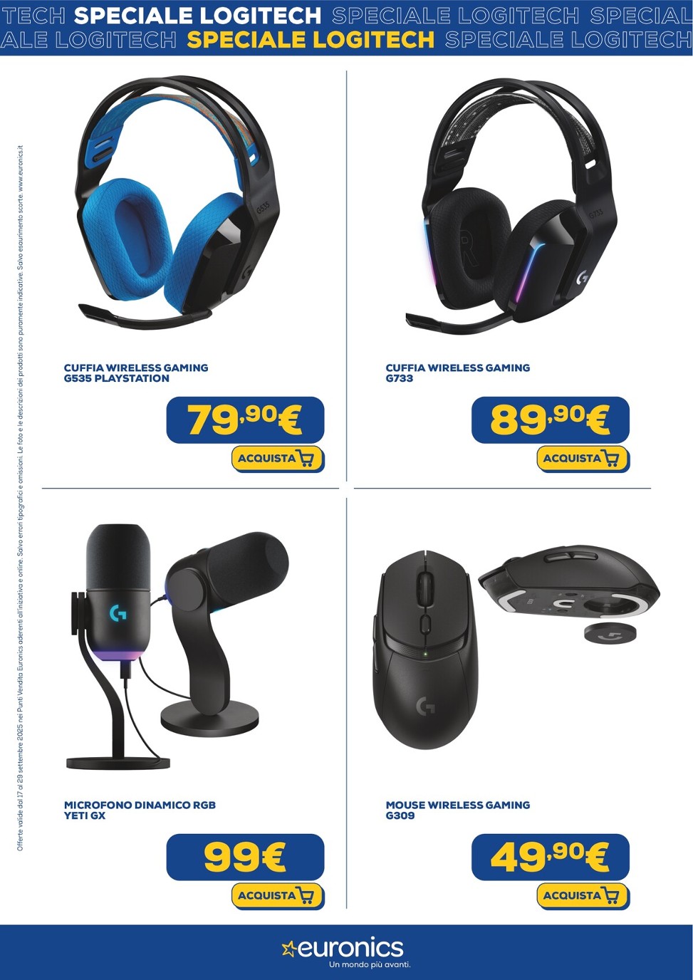 euronics - Volantino Euronics - Speciale Logitech valido dal 17/09 al 29/09 - page: 3