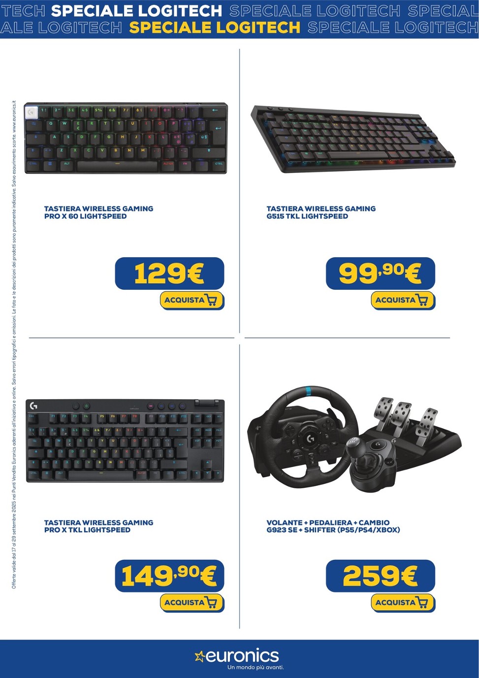 euronics - Volantino Euronics - Speciale Logitech valido dal 17/09 al 29/09 - page: 5