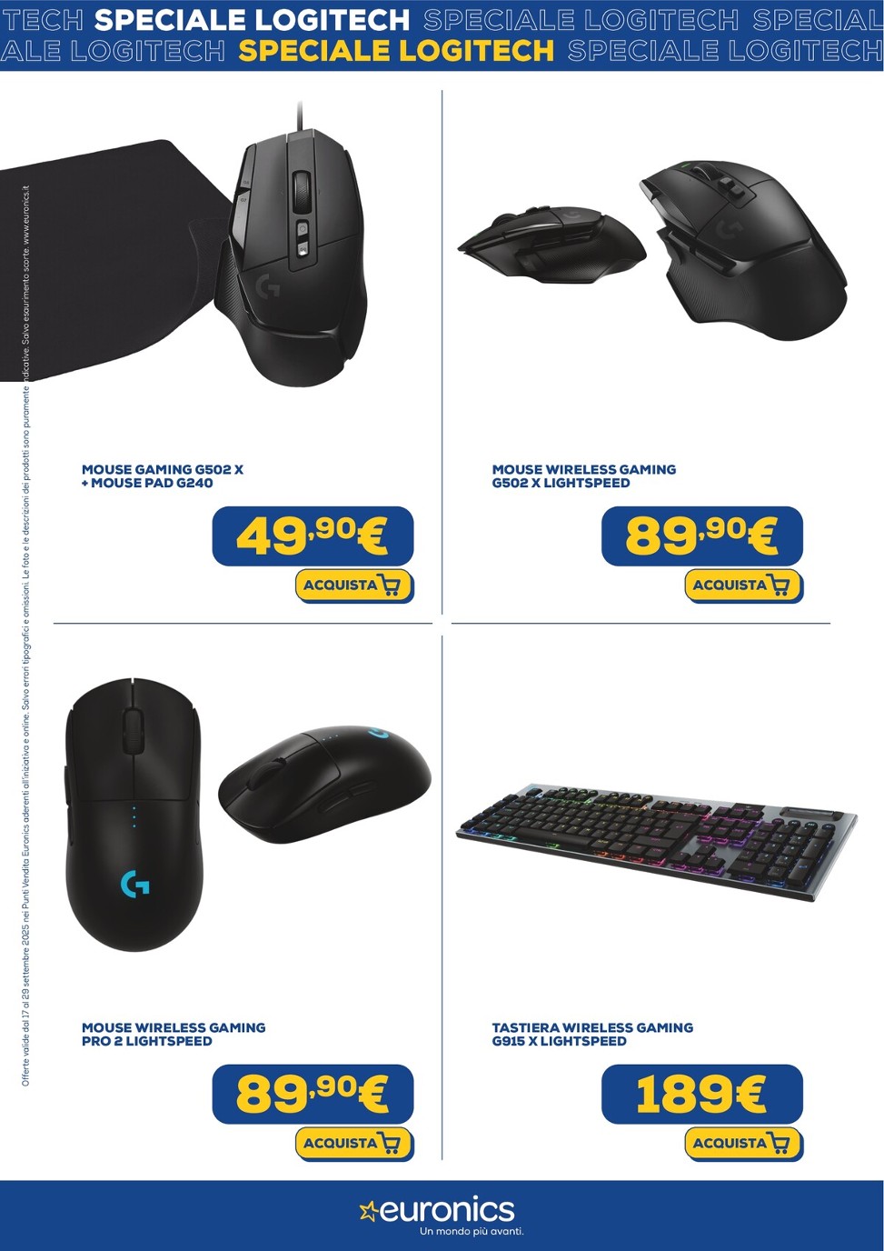euronics - Volantino Euronics - Speciale Logitech valido dal 17/09 al 29/09 - page: 4