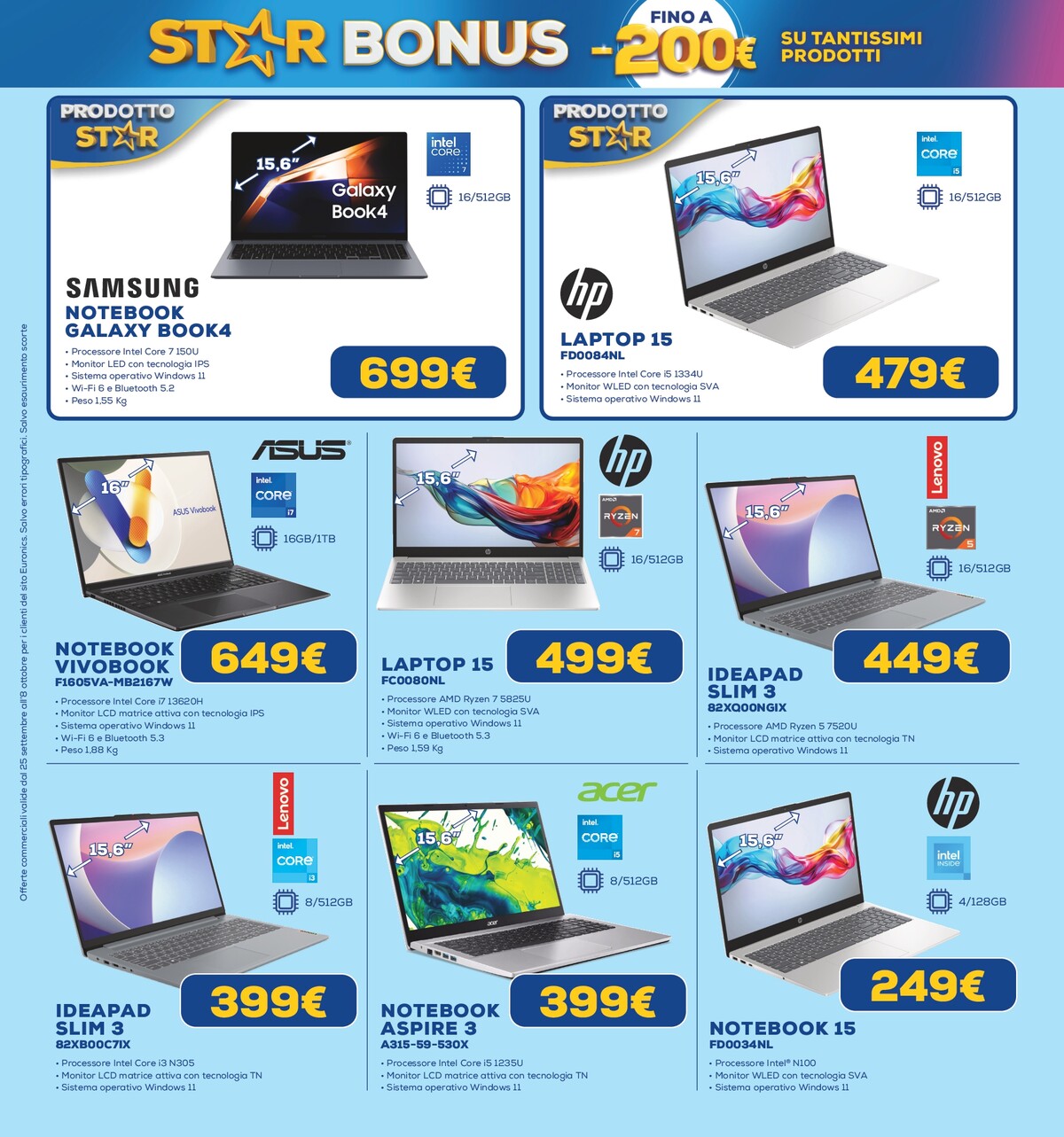 euronics - Volantino Euronics - Star Bonus valido dal 25/09 al 08/10 - page: 23