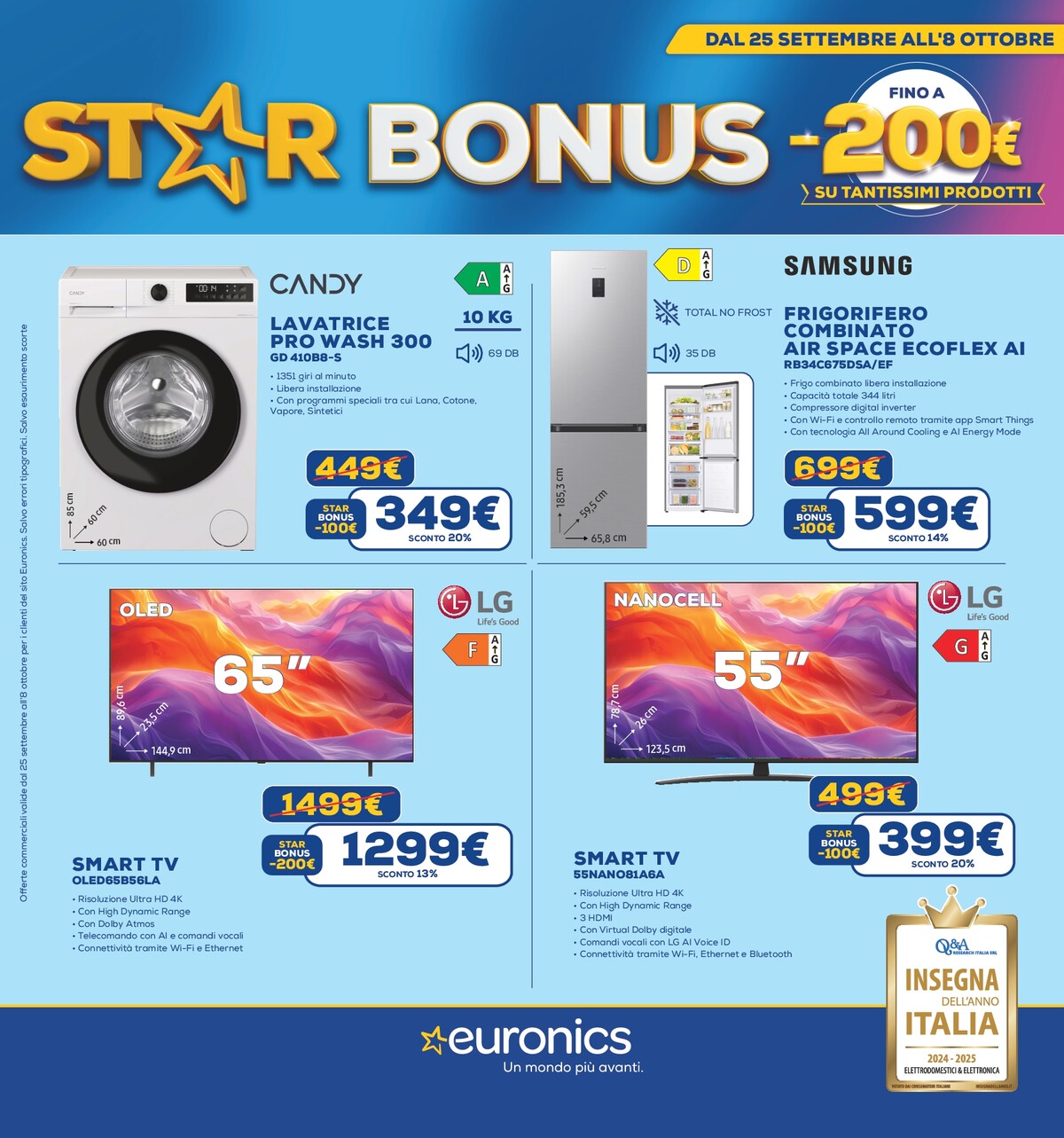 euronics - Volantino Euronics - Star Bonus valido dal 25/09 al 08/10
