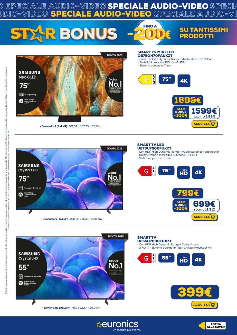 euronics - Volantino Euronics - Speciale Audio Video valido dal 25/09 al 08/10 - page: 3