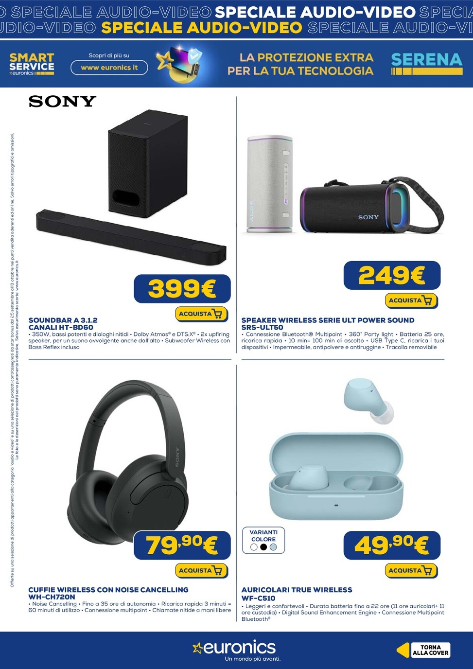 euronics - Volantino Euronics - Speciale Audio Video valido dal 25/09 al 08/10 - page: 22