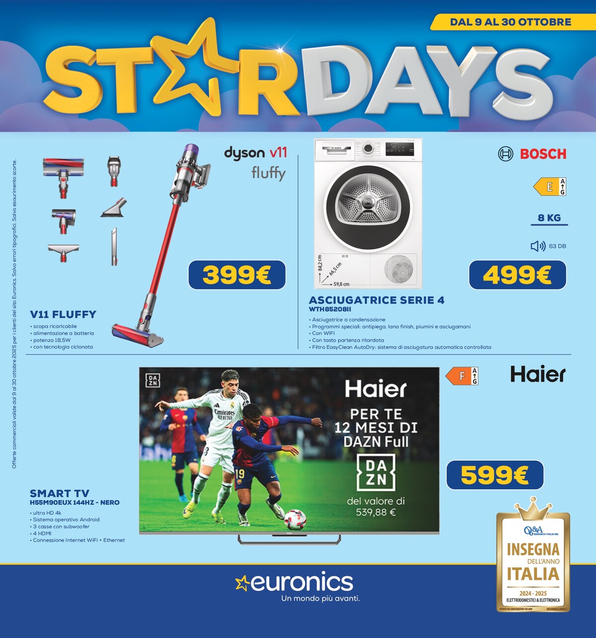 euronics - Volantino Euronics - Star Days valido dal 09/10 al 30/10
