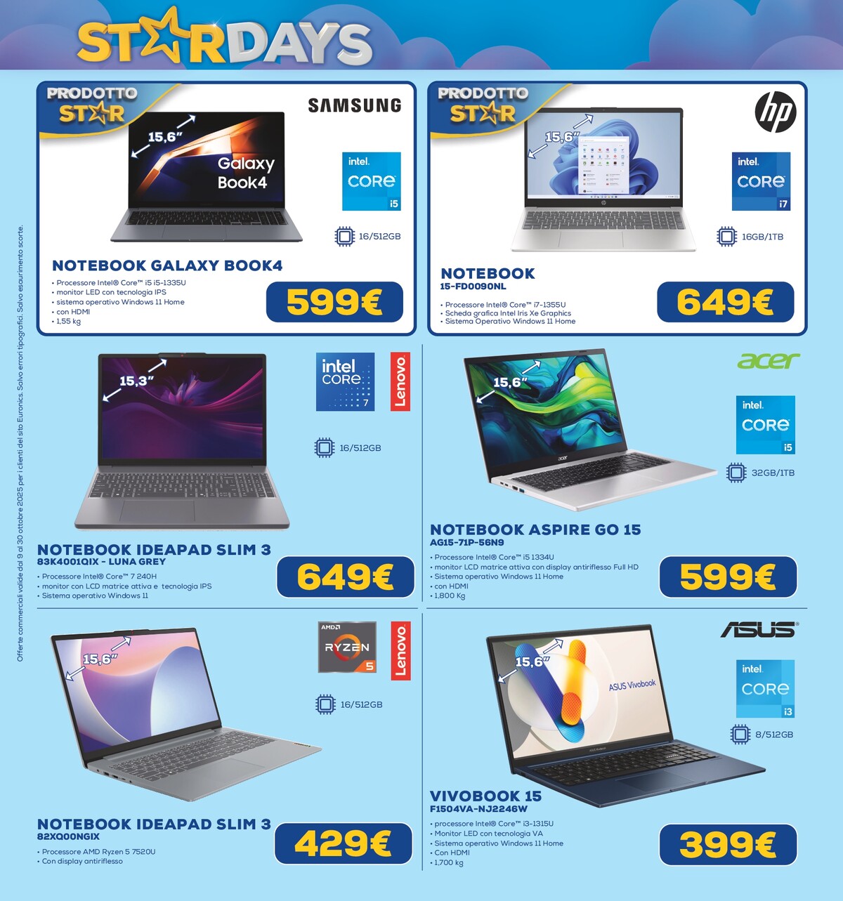 euronics - Volantino Euronics - Star Days valido dal 09/10 al 30/10 - page: 10