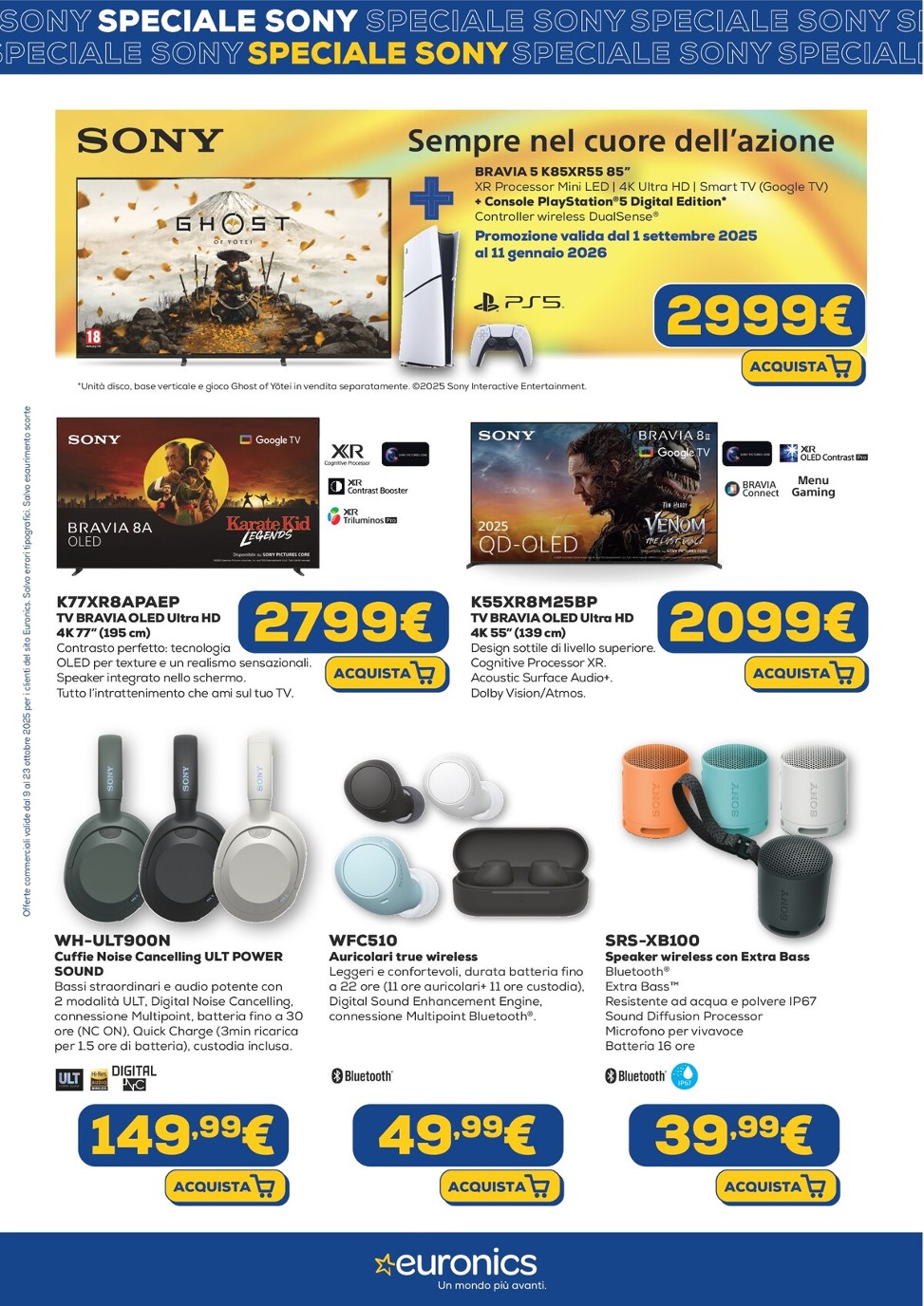 euronics - Volantino Euronics - Speciale Sony valido dal 09/10 al 23/10 - page: 2