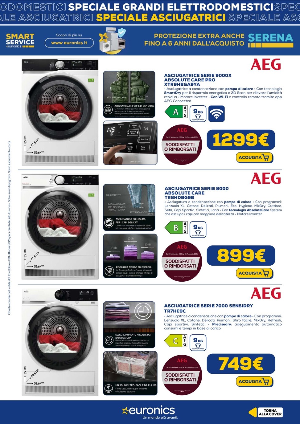 euronics - Volantino Euronics - Speciale Asciugatrici valido dal 10/10 al 30/10 - page: 8