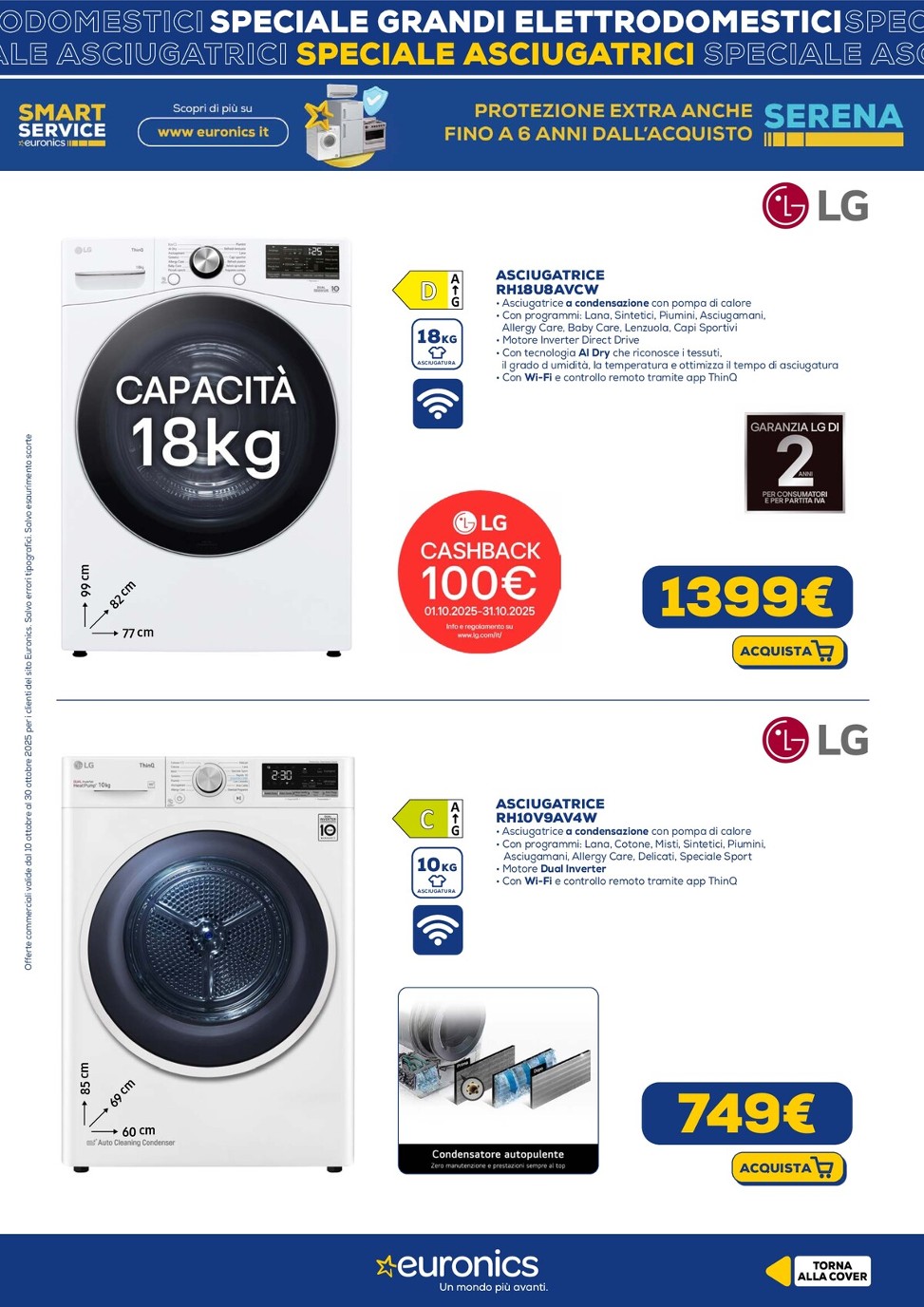 euronics - Volantino Euronics - Speciale Asciugatrici valido dal 10/10 al 30/10 - page: 5