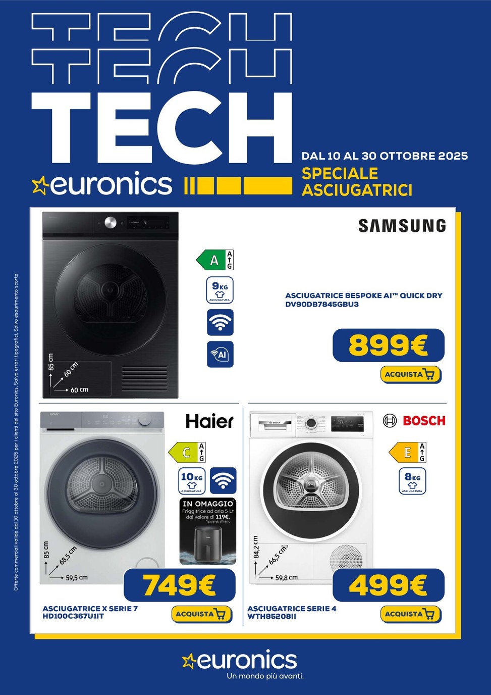 euronics - Volantino Euronics - Speciale Asciugatrici valido dal 10/10 al 30/10