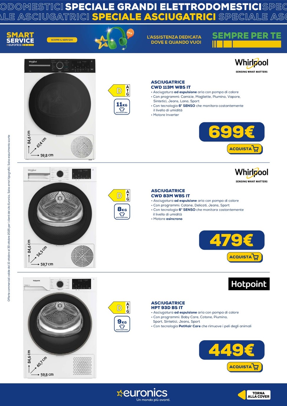 euronics - Volantino Euronics - Speciale Asciugatrici valido dal 10/10 al 30/10 - page: 11