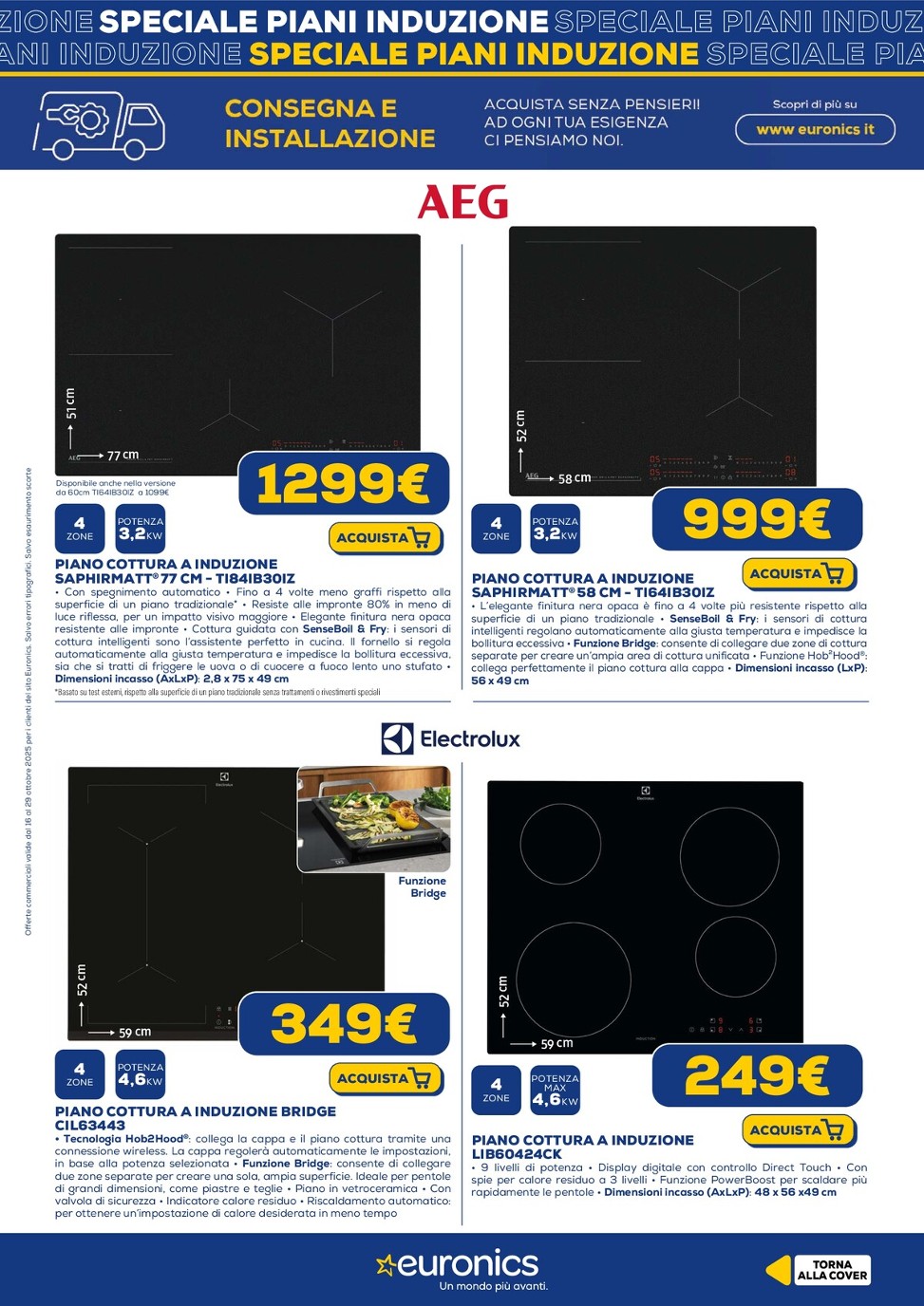 euronics - Volantino Euronics - Speciale Piani Induzione valido dal 16/10 al 29/10 - page: 4