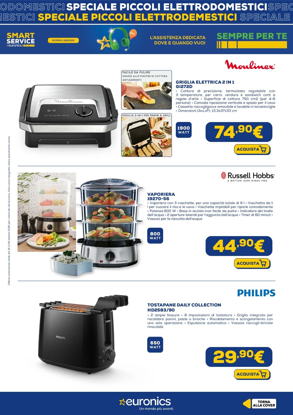 euronics - Volantino Euronics - Speciale Piccoli Elettrodomestici valido dal 16/10 al 29/10 - page: 8