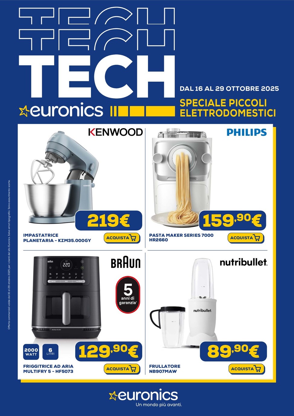 euronics - Volantino Euronics - Speciale Piccoli Elettrodomestici valido dal 16/10 al 29/10